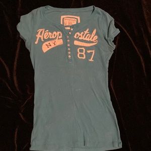 Aéropostale Blue Short Sleeve Shirt